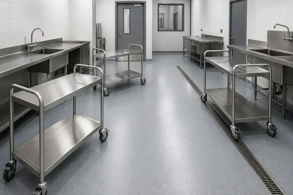 Stainless steel handling carts and support equipment for vivarium use