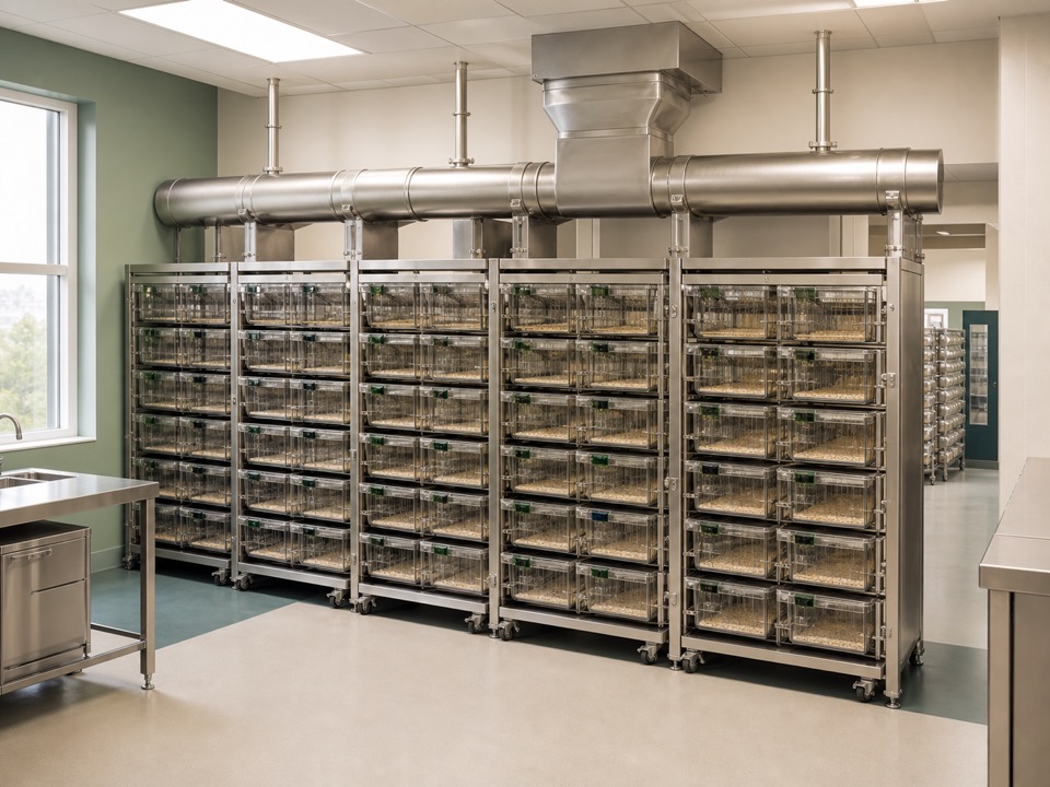 EVC Central Exhaust Ventilated Cage Systems laboratory animal equipment