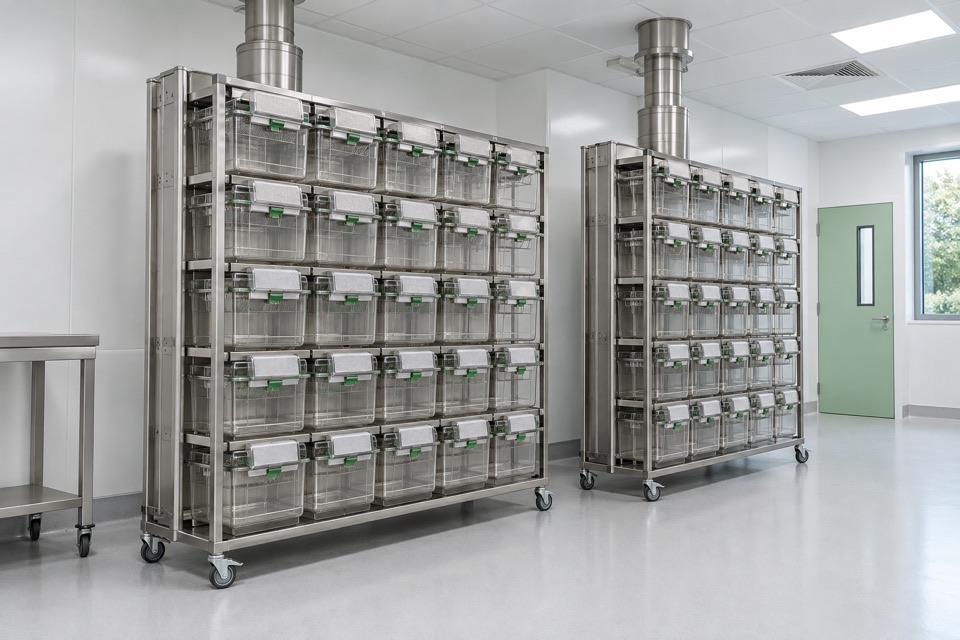 EVC Central Exhaust Ventilated Cage Systems laboratory animal equipment