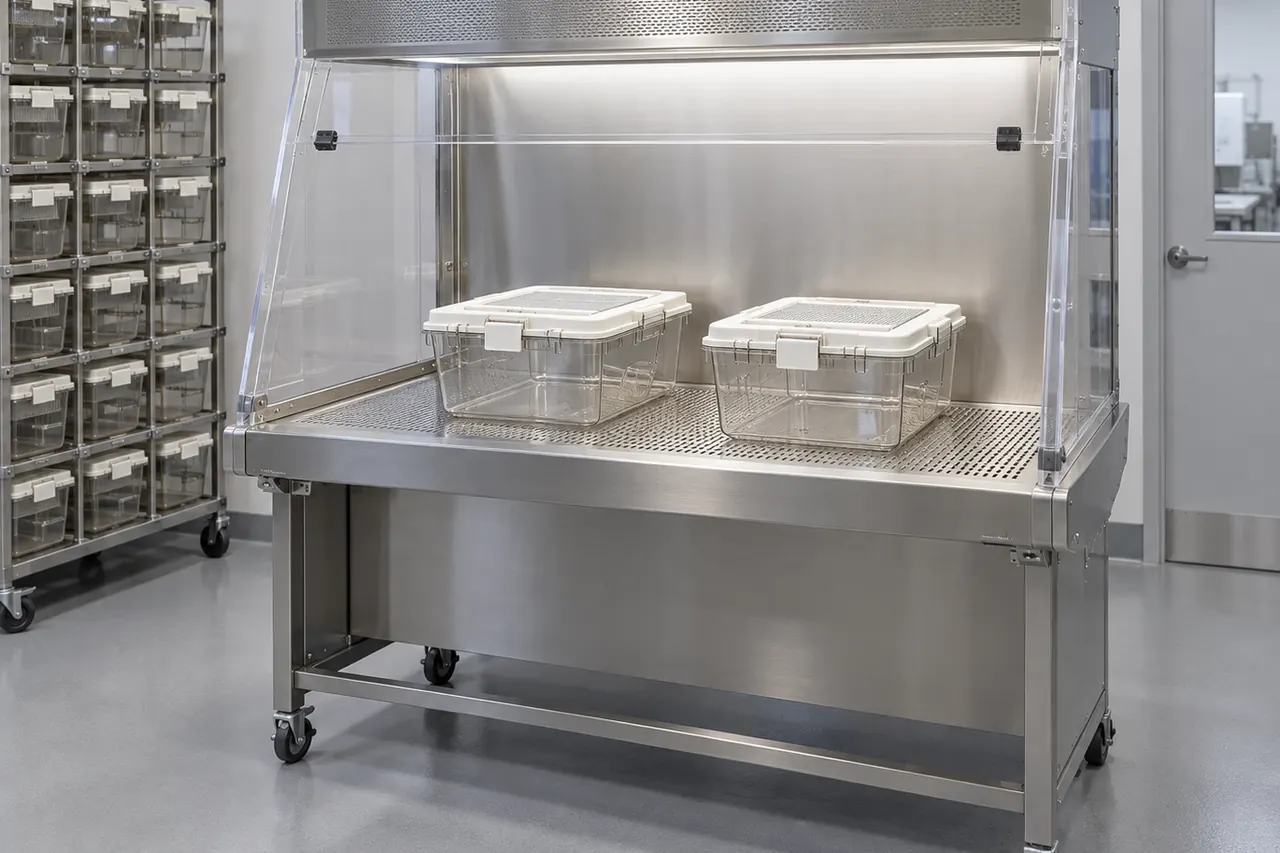 Animal Cage Change Station operation and use context