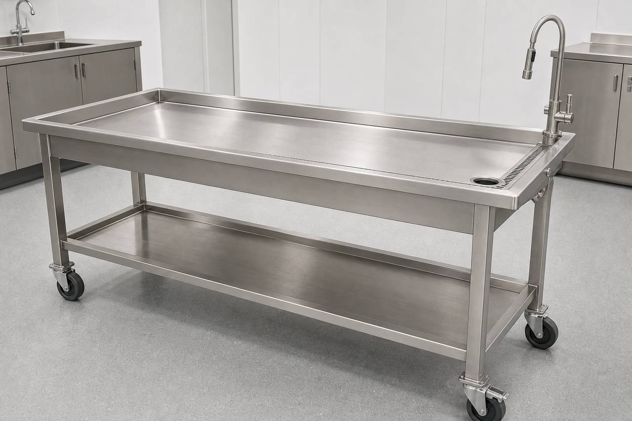 Canine Necropsy Table overall equipment view