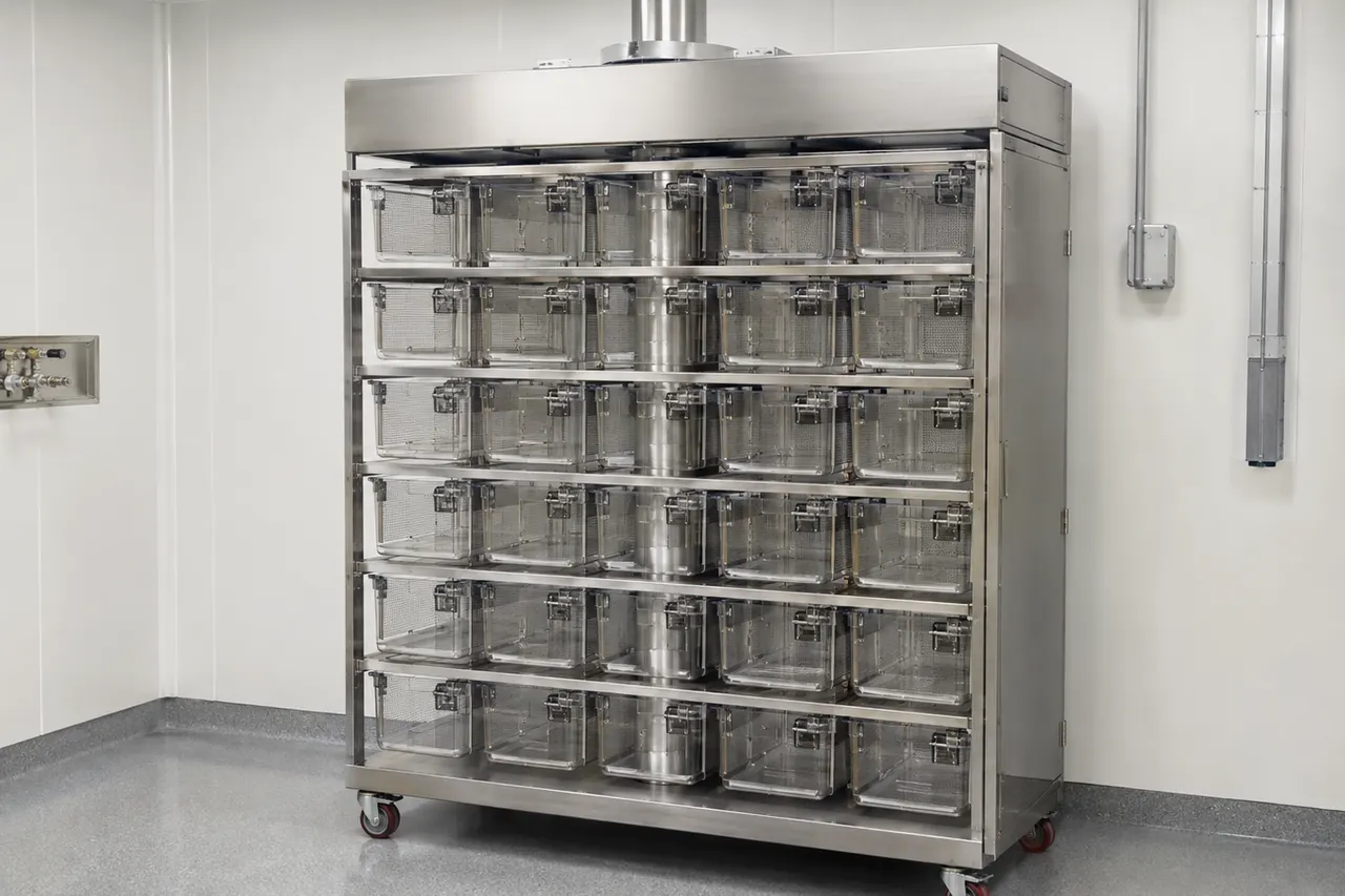 Central Exhaust Ventilated Cage System complete product overview