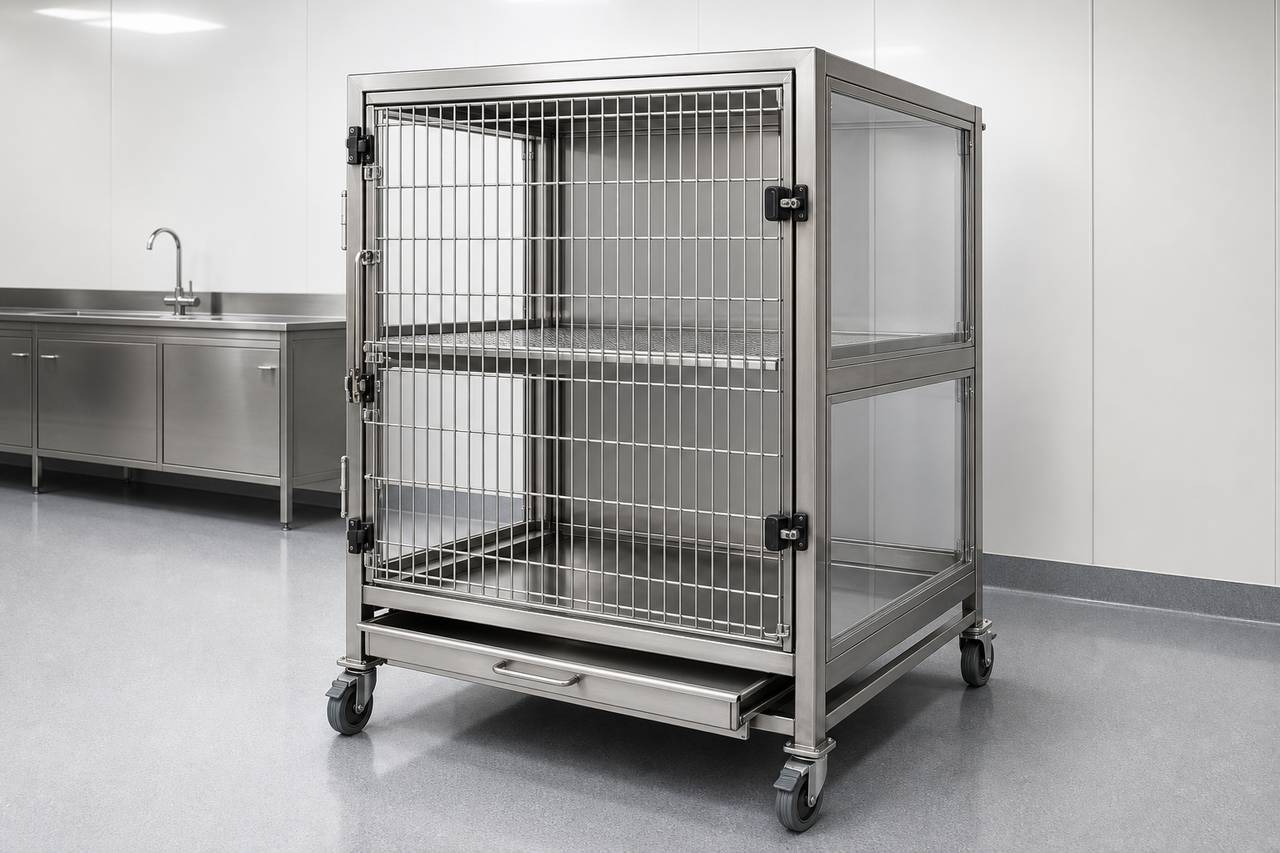 Feline Housing Cage overall equipment view