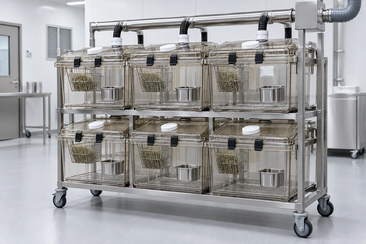Guinea Pig IVC Housing Cage core structure and configuration view