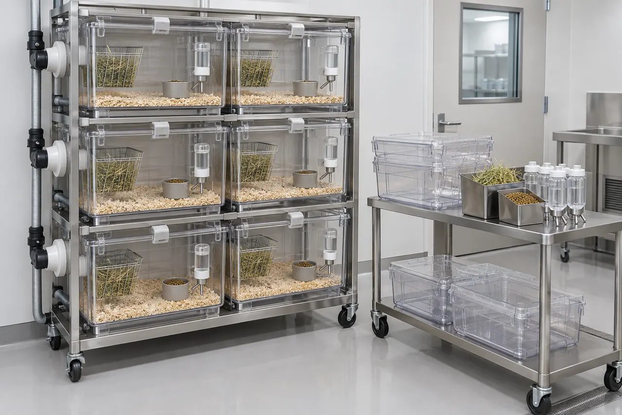Guinea Pig IVC Housing Cage operation and use context