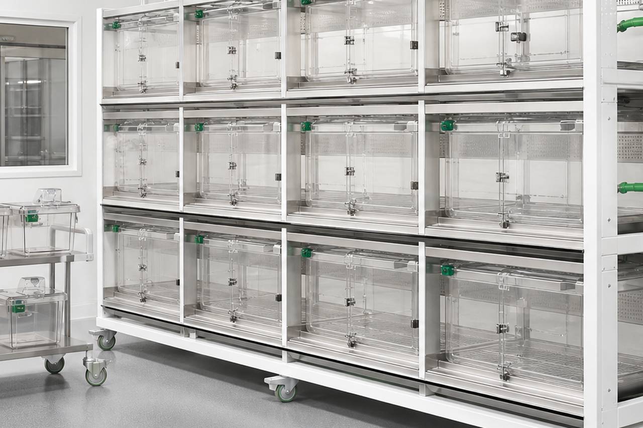 Guinea Pig Ventilated Housing Equipment configuration and interface detail
