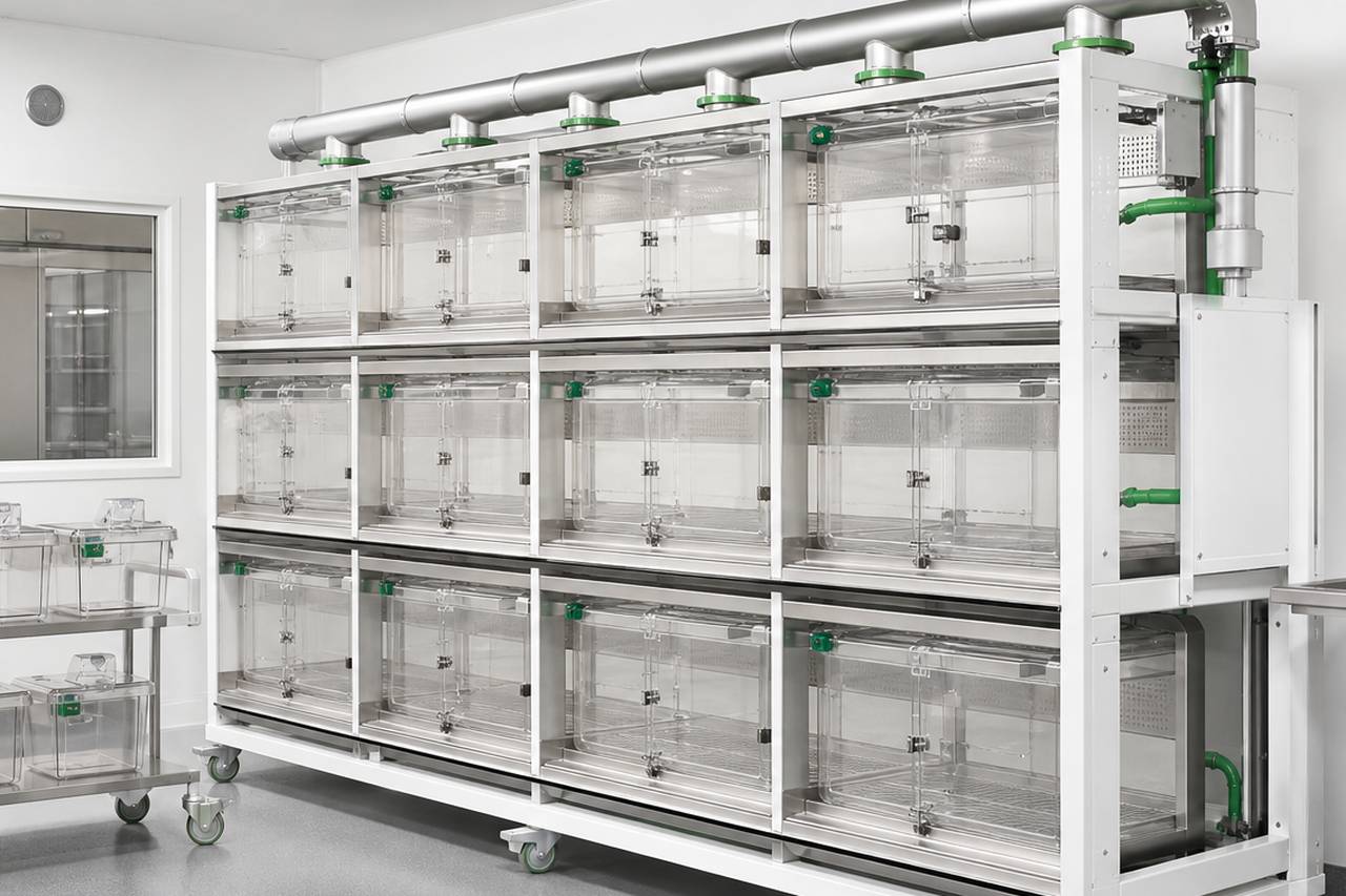 Guinea Pig Ventilated Housing Equipment room layout context