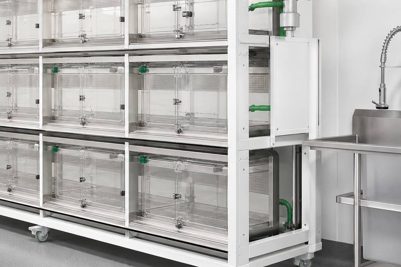 Guinea Pig Ventilated Housing Equipment service access and utility view