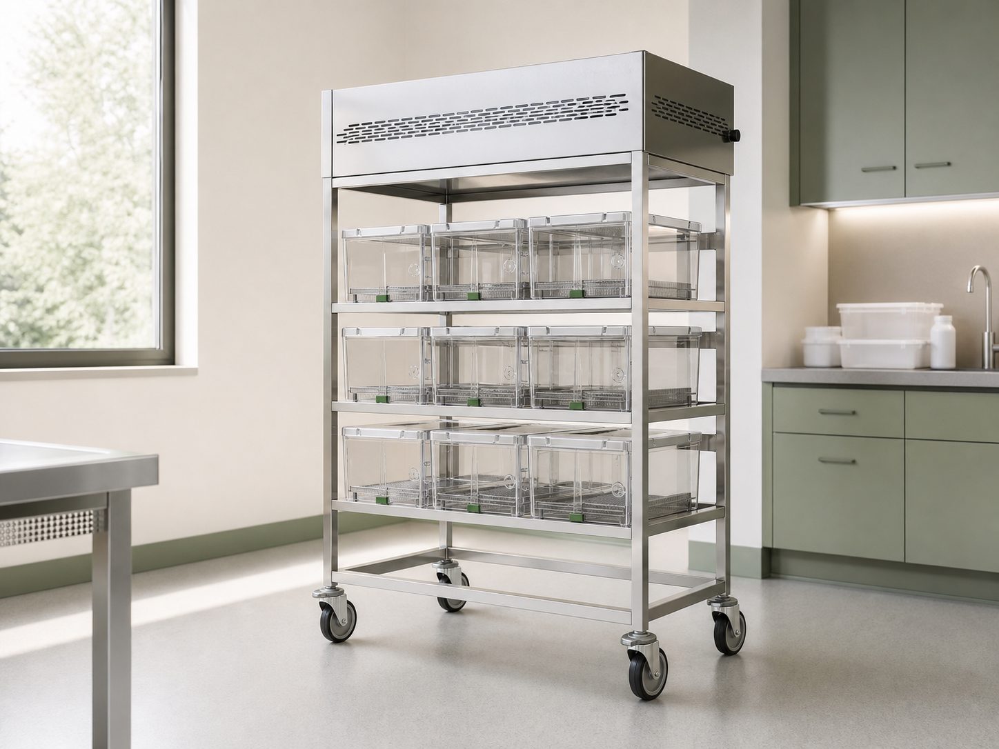 Mobile Mouse Ventilated Housing System overall equipment view
