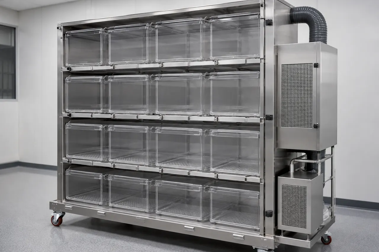 Mobile Rat Ventilated Housing System complete product overview