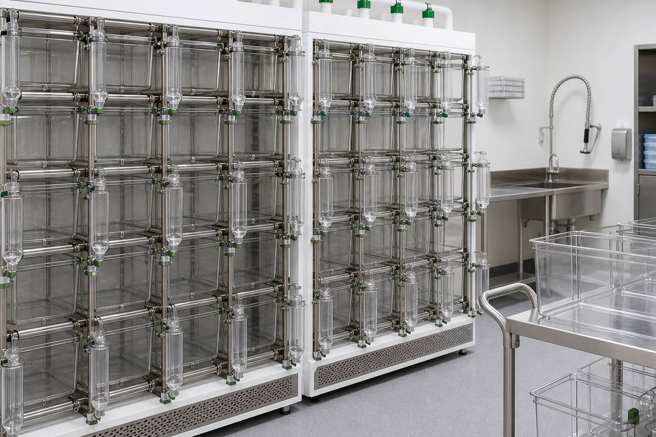 Mouse and Rat IVC Housing Cage for External Bottle Use room layout context