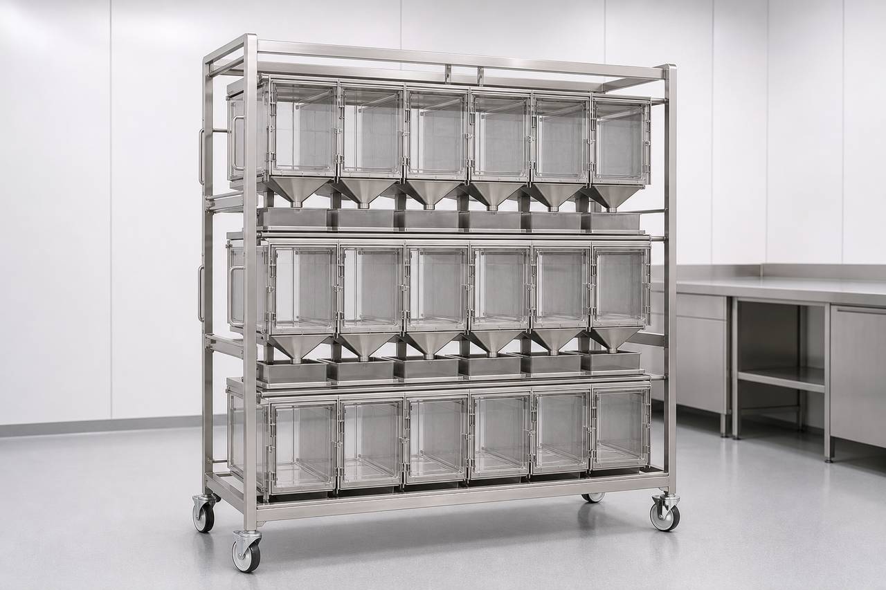 Mouse and Rat Metabolic Study Housing Cage overall equipment view