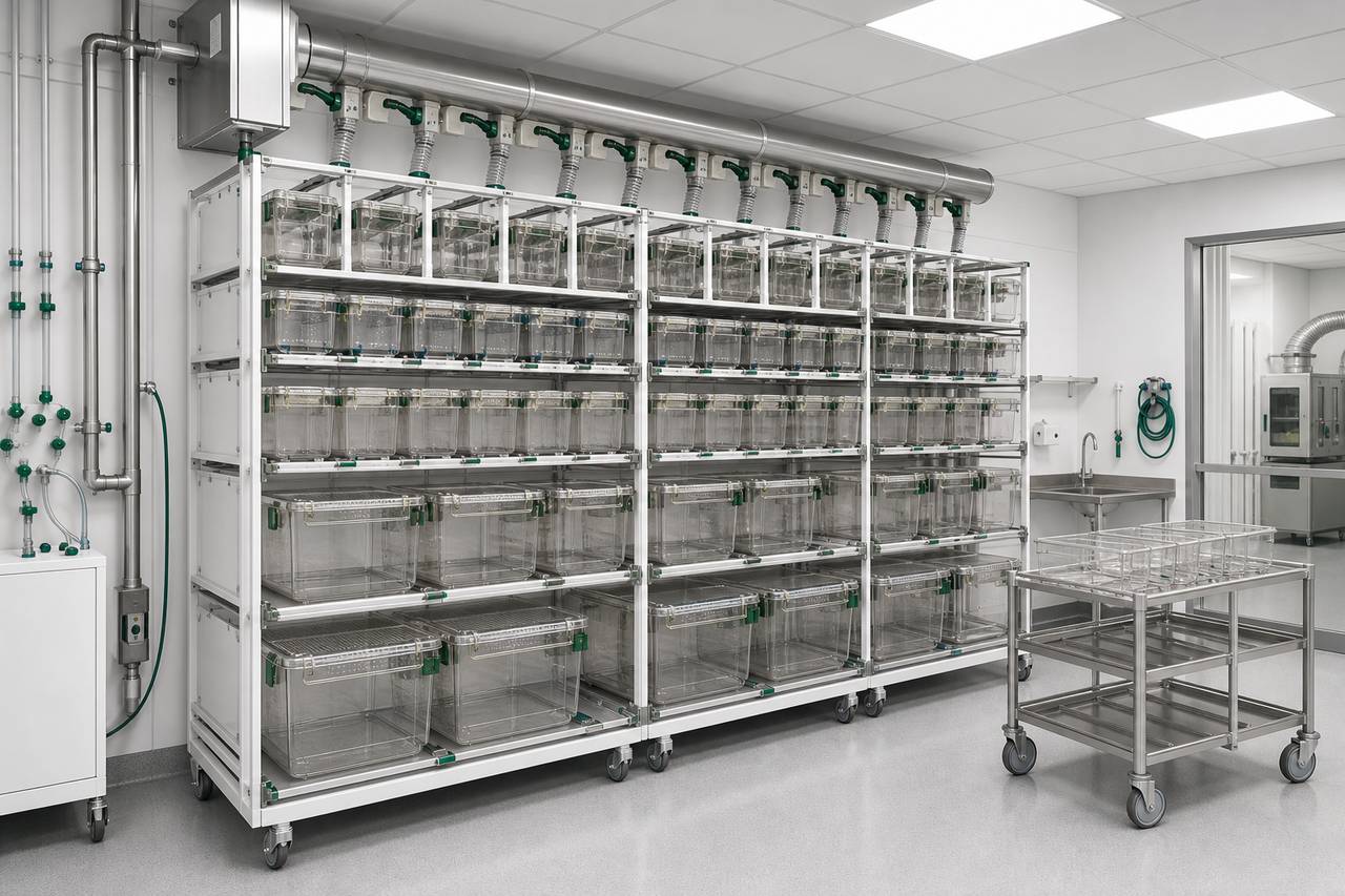 Mouse and Rat Ventilated Housing Equipment overall equipment view