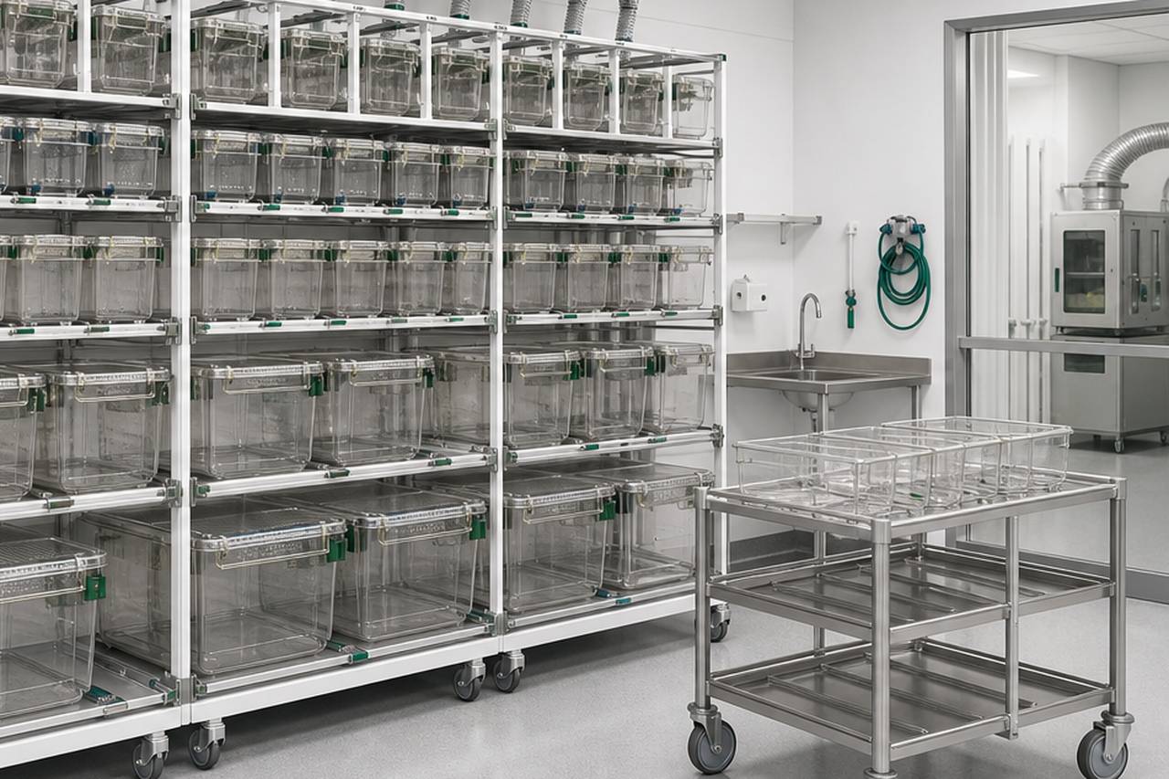 Mouse and Rat Ventilated Housing Equipment service access and utility view