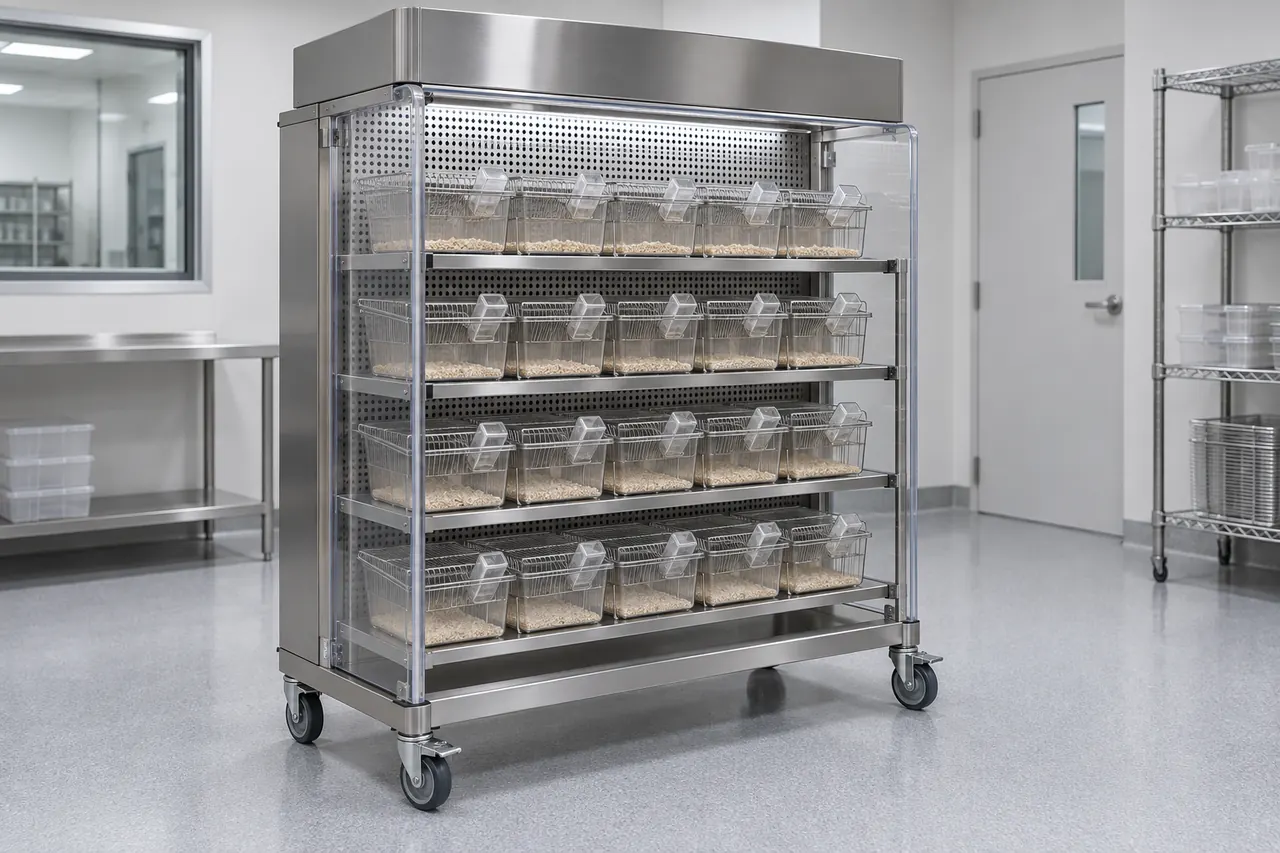 Mouse Laminar Flow Rack complete product overview