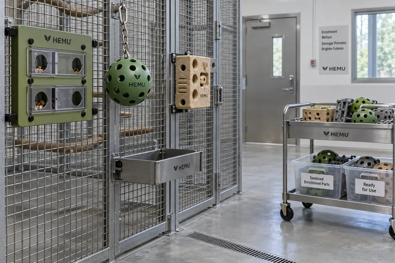 Non Human Primate Enrichment Device operation and use context