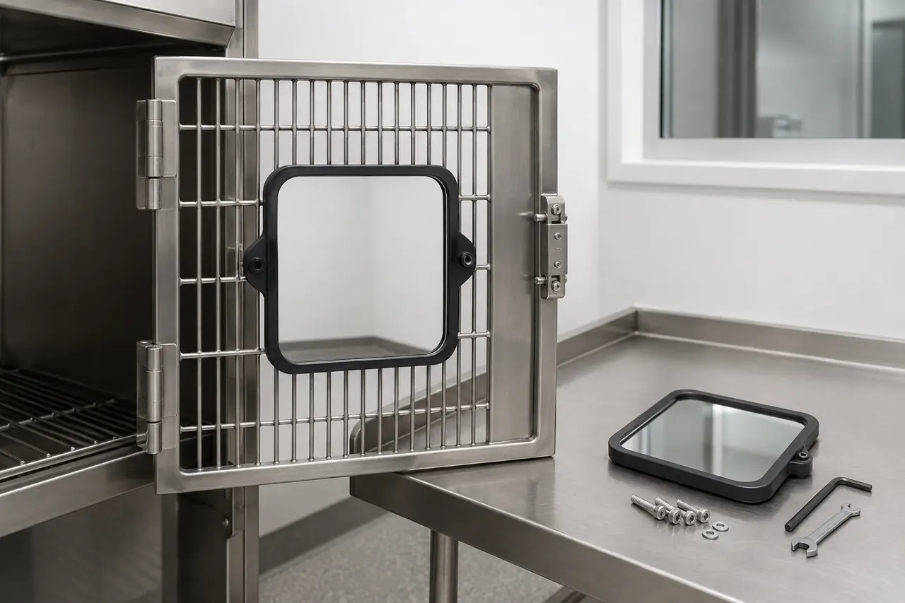Non Human Primate Enrichment Mirror operation and use context