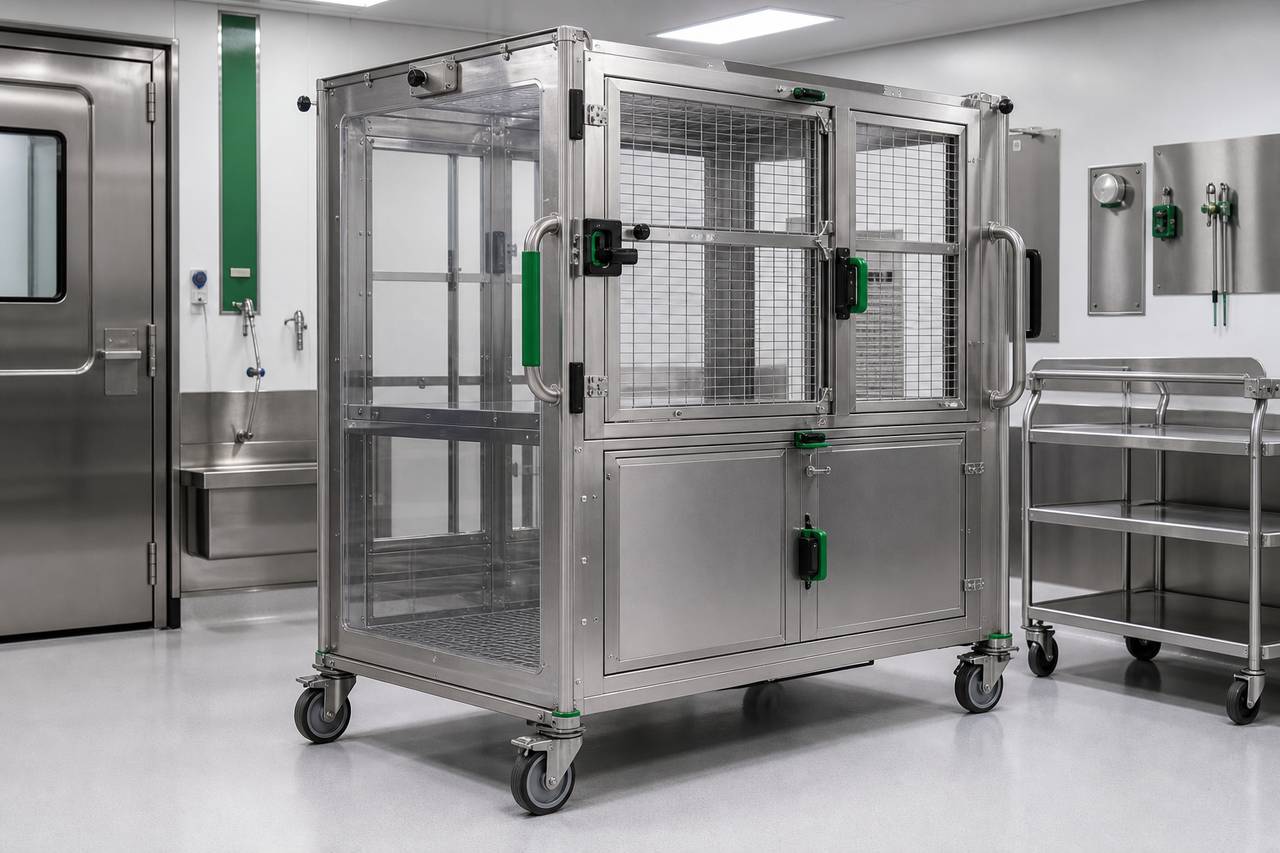 Non Human Primate Transfer Cage overall equipment view