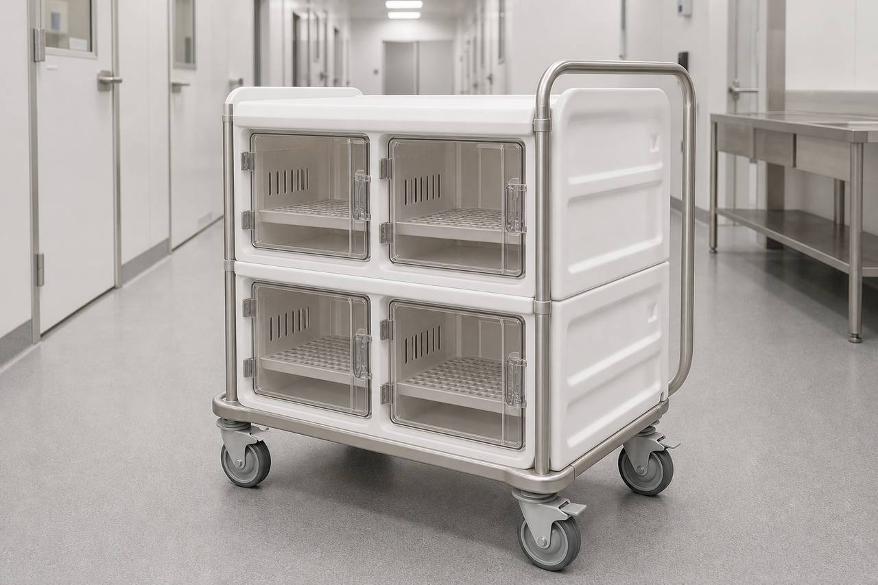 Plastic Animal Transport Cart overall equipment view