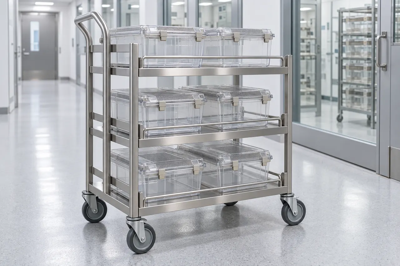 Plastic Animal Transport Cart complete product overview