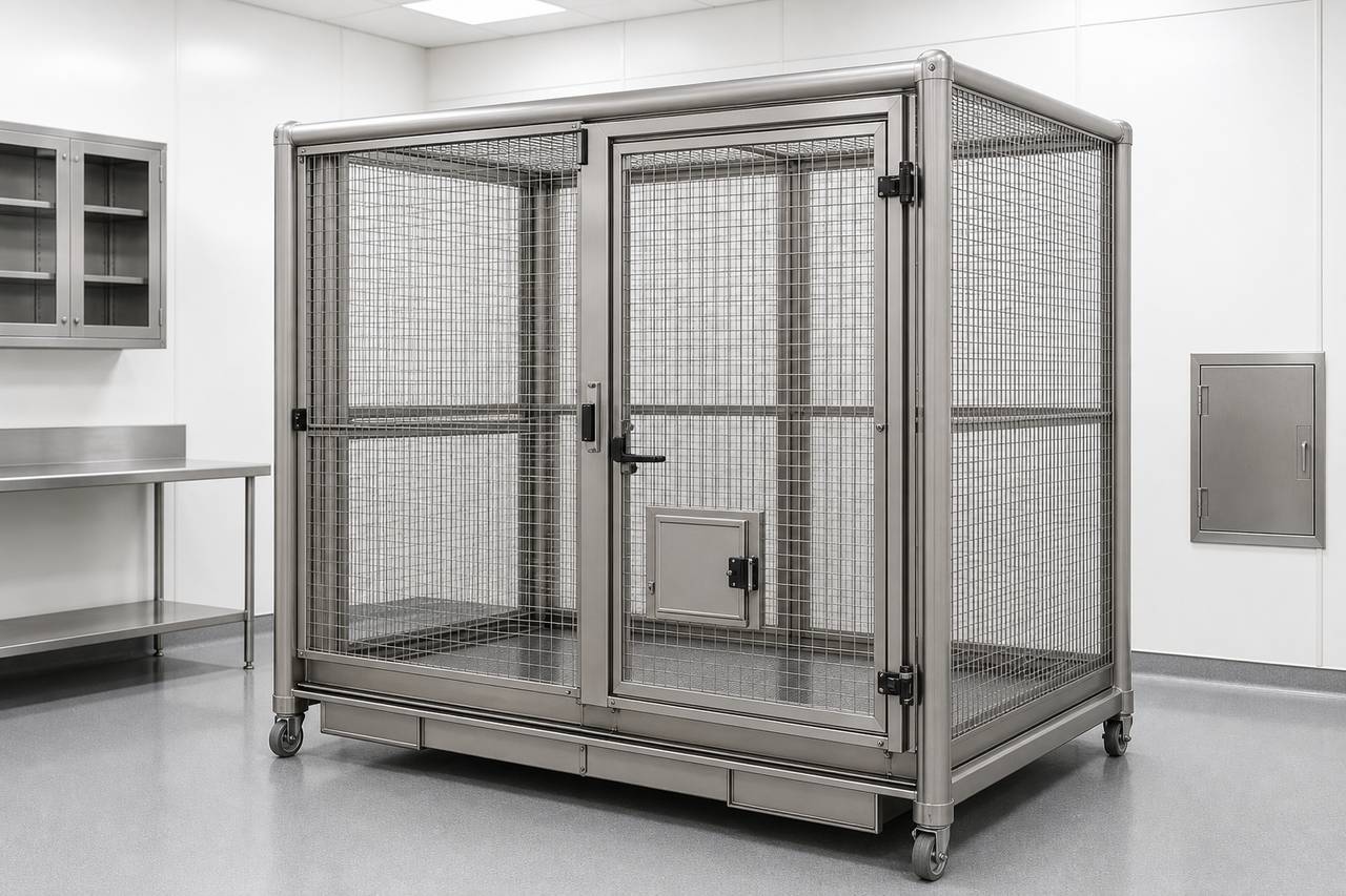 Primate Housing Enclosure overall equipment view