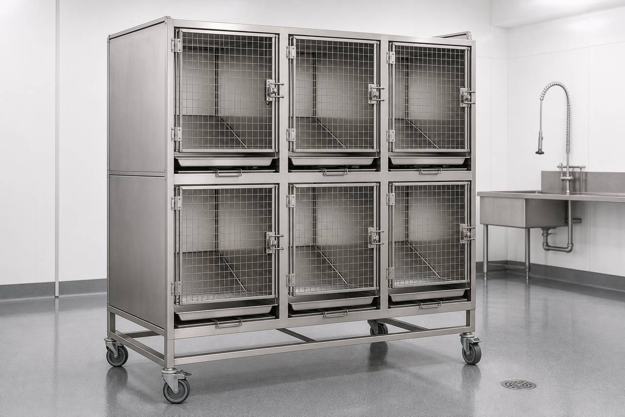 Rabbit Housing Cage for Wash Down Use overall equipment view