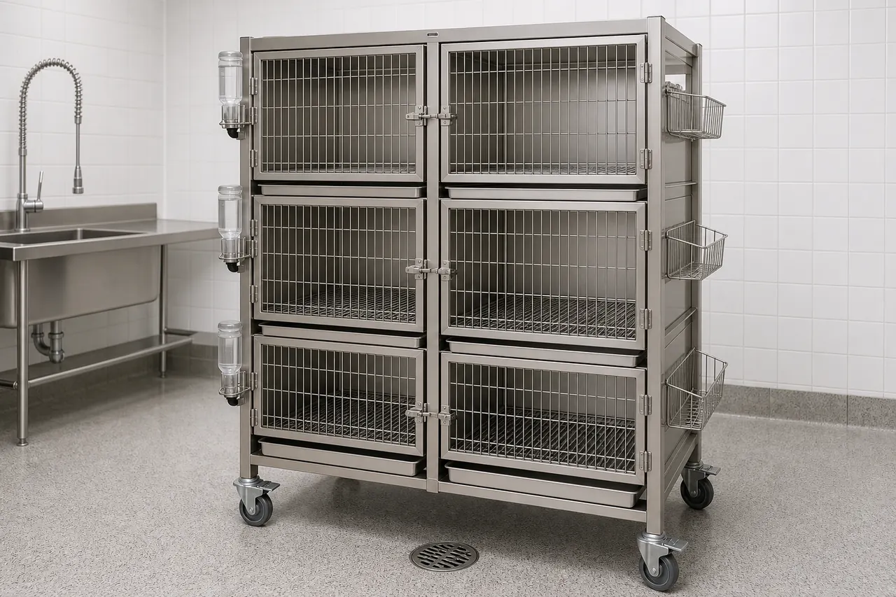 Rabbit Housing Rack for Wash-Down Use complete product overview