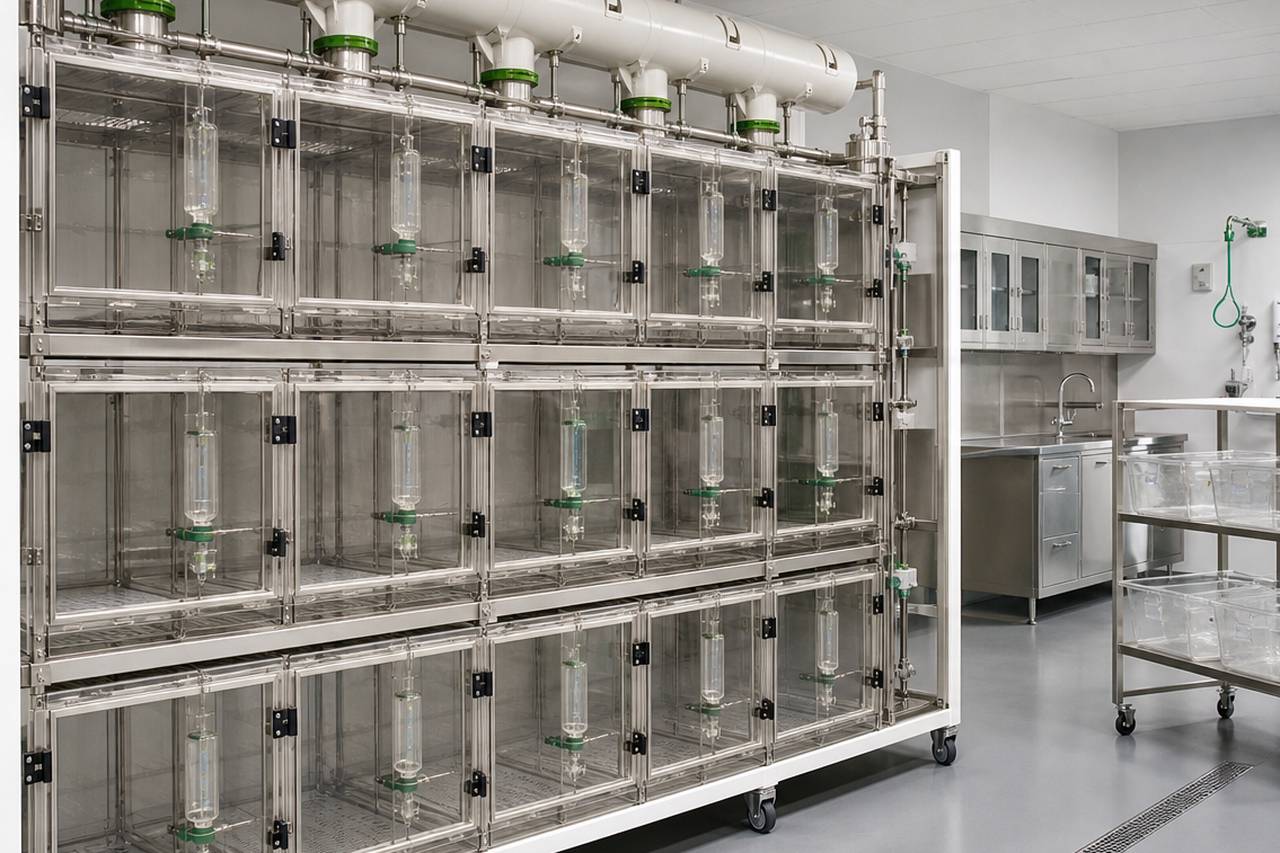 Rabbit IVC Housing Cage for Internal Bottle Use room layout context
