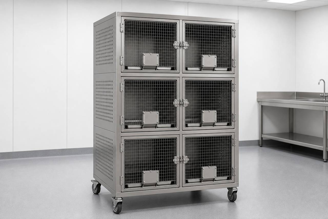 Rat and Guinea Pig Housing Cage overall equipment view