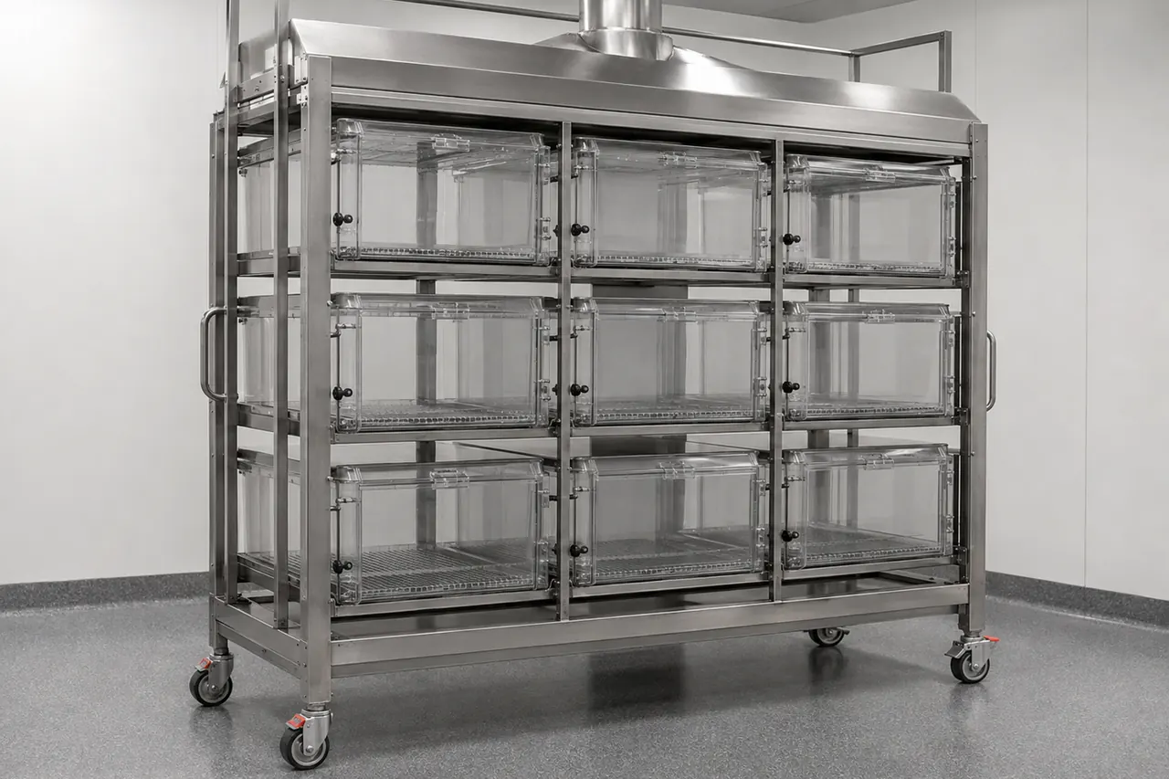 Rat Central Exhaust Ventilated Cage System complete product overview