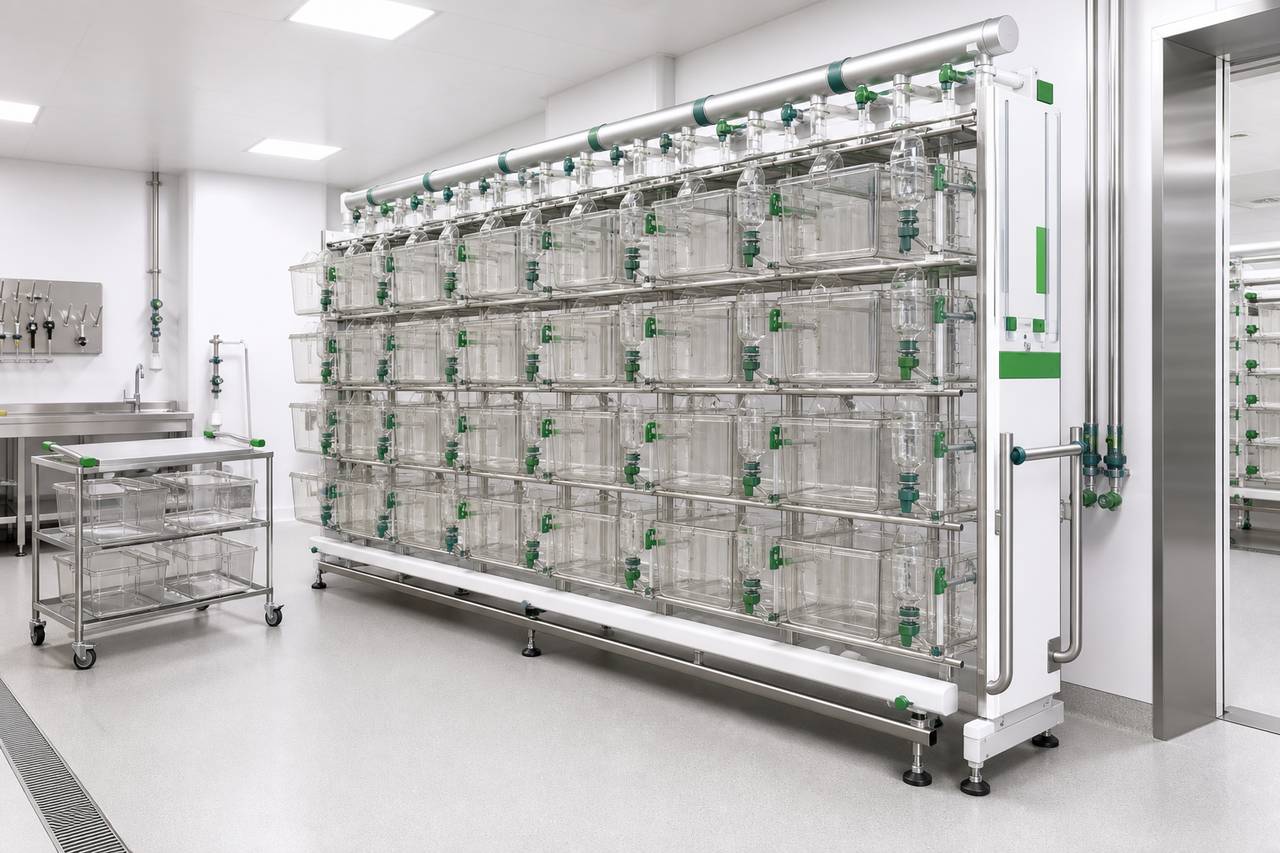 Rat IVC Housing Cage for Internal Bottle Use overall equipment view