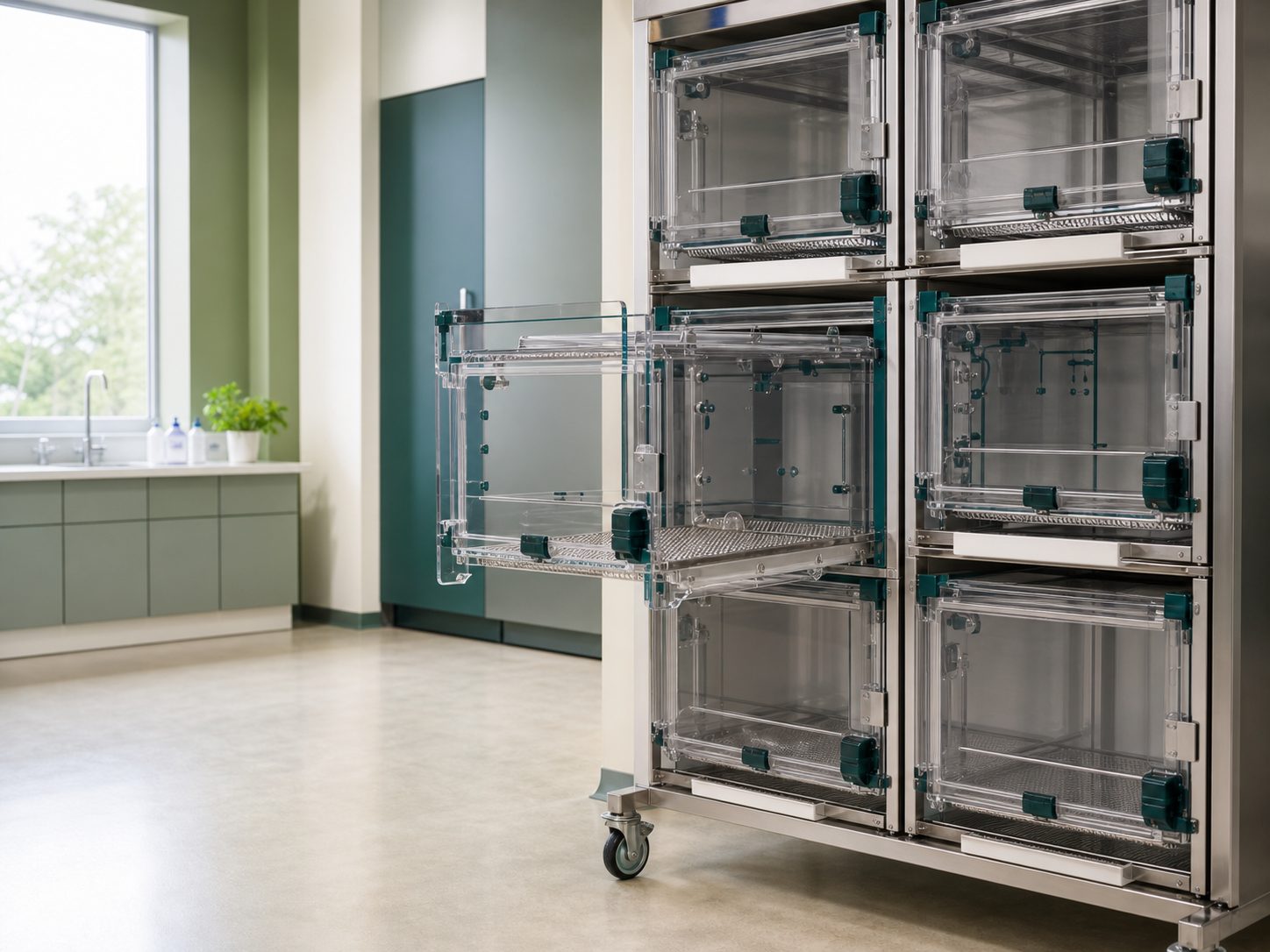 Rat IVC Housing Cage front access view