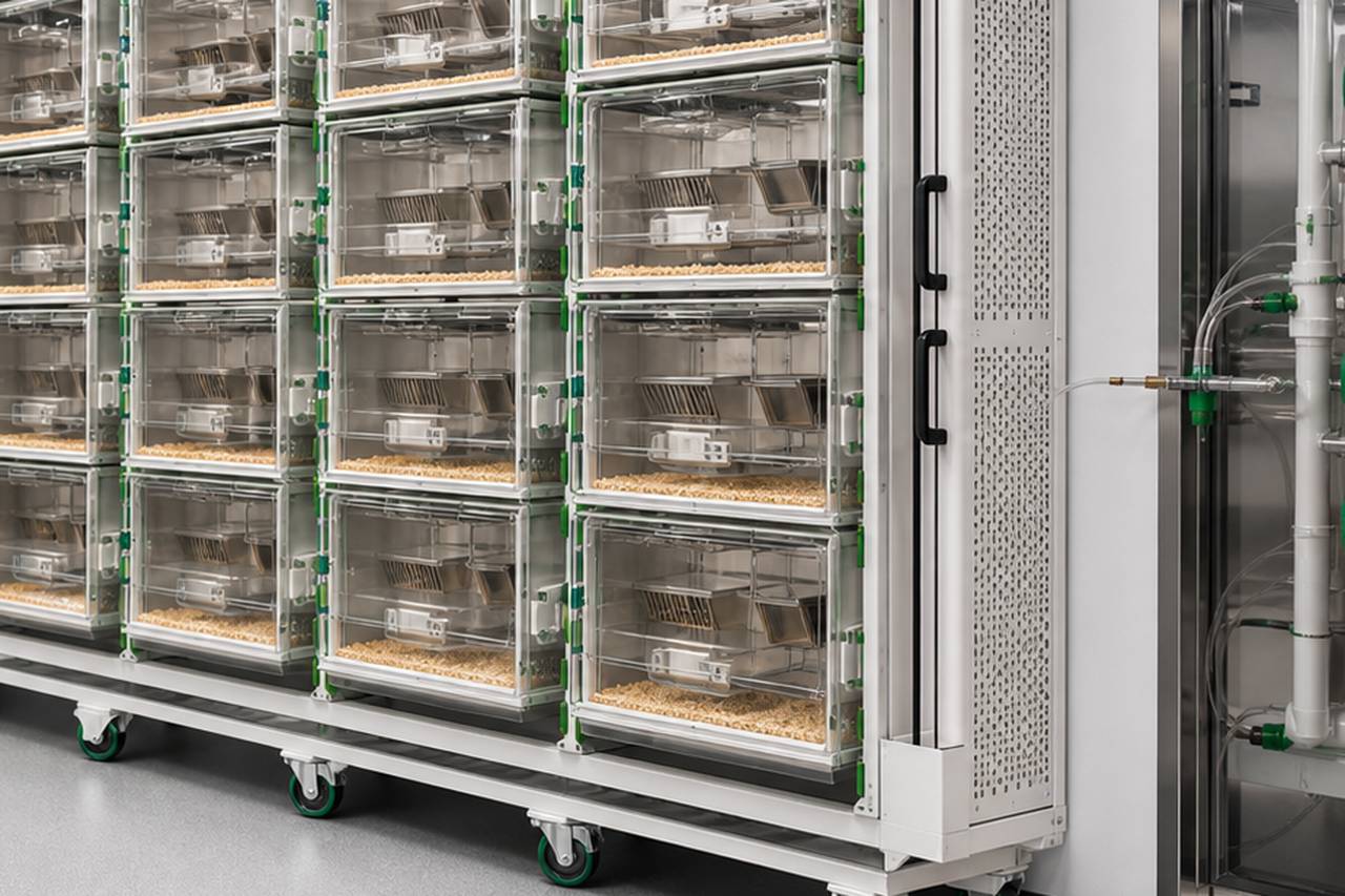 Rat IVC Housing Rack service access and utility view