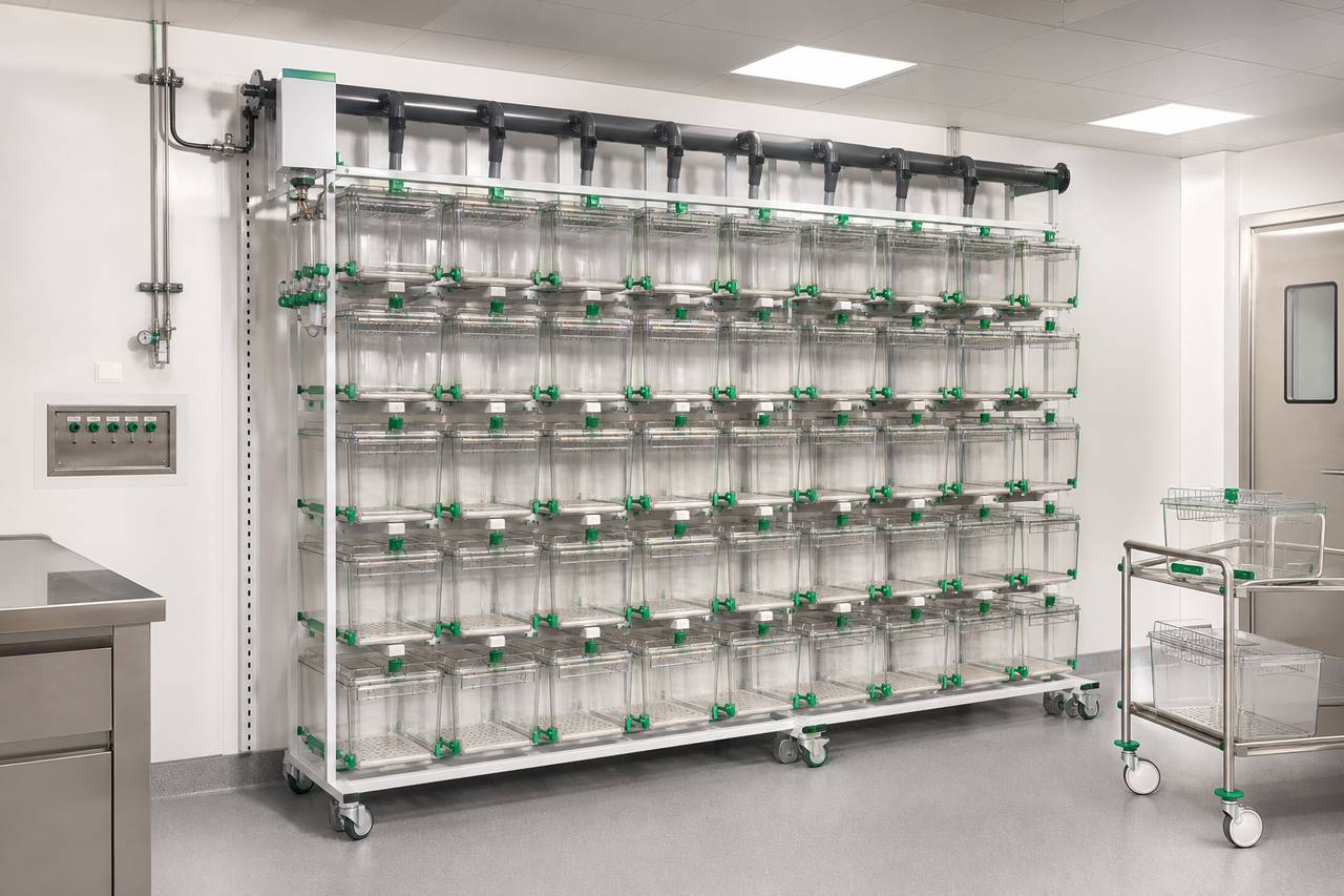 Small Animal IVC Housing Cage overall equipment view
