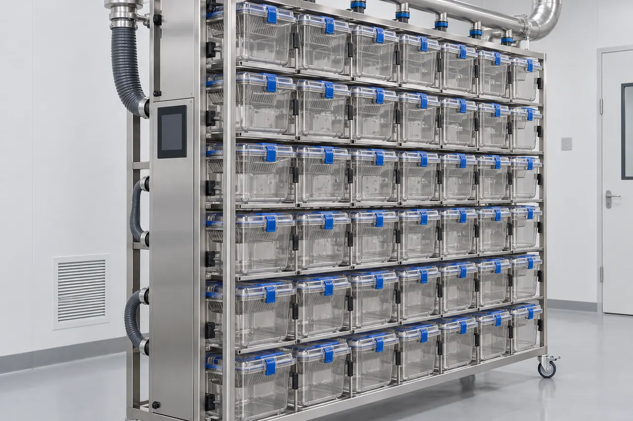 Small Animal IVC Housing Cage core structure and configuration view