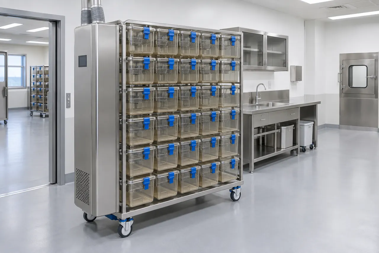 Small Animal IVC Housing Cage operation and use context
