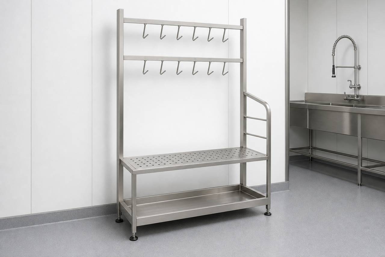 Stainless Steel Cleaning Tool Rack overall equipment view