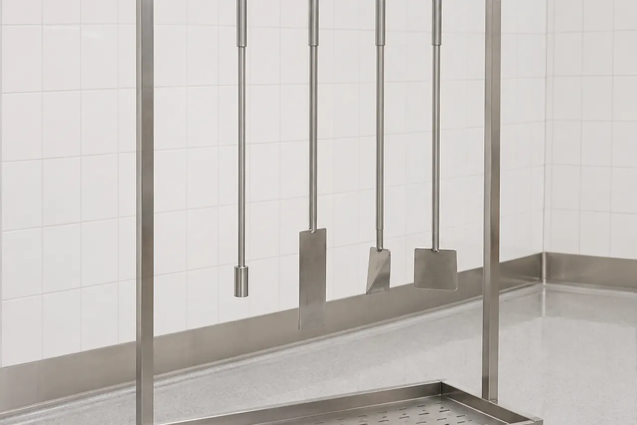 Stainless Steel Cleaning Tool Rack complete product overview