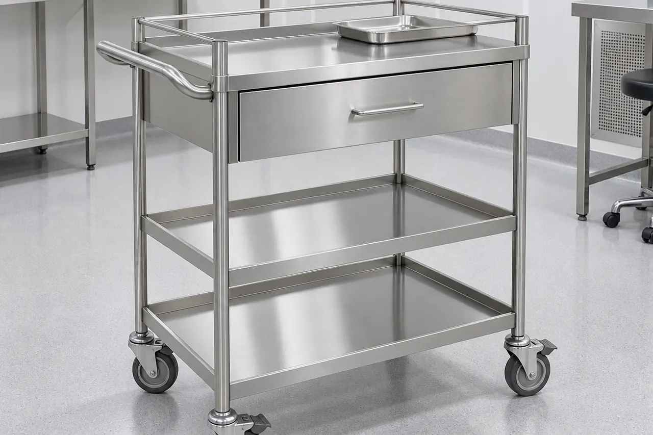 Stainless Steel Procedure Cart complete product overview