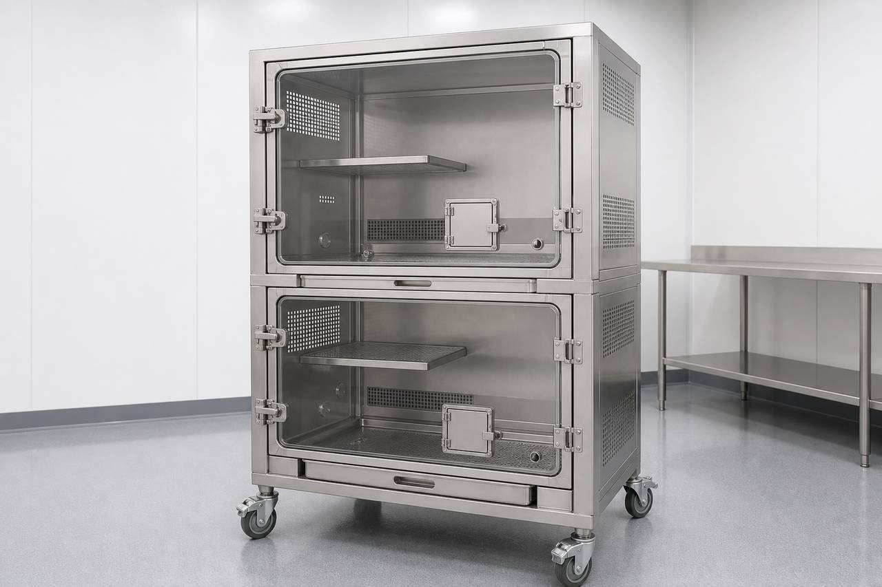 Two Tier Feline Housing Cage overall equipment view