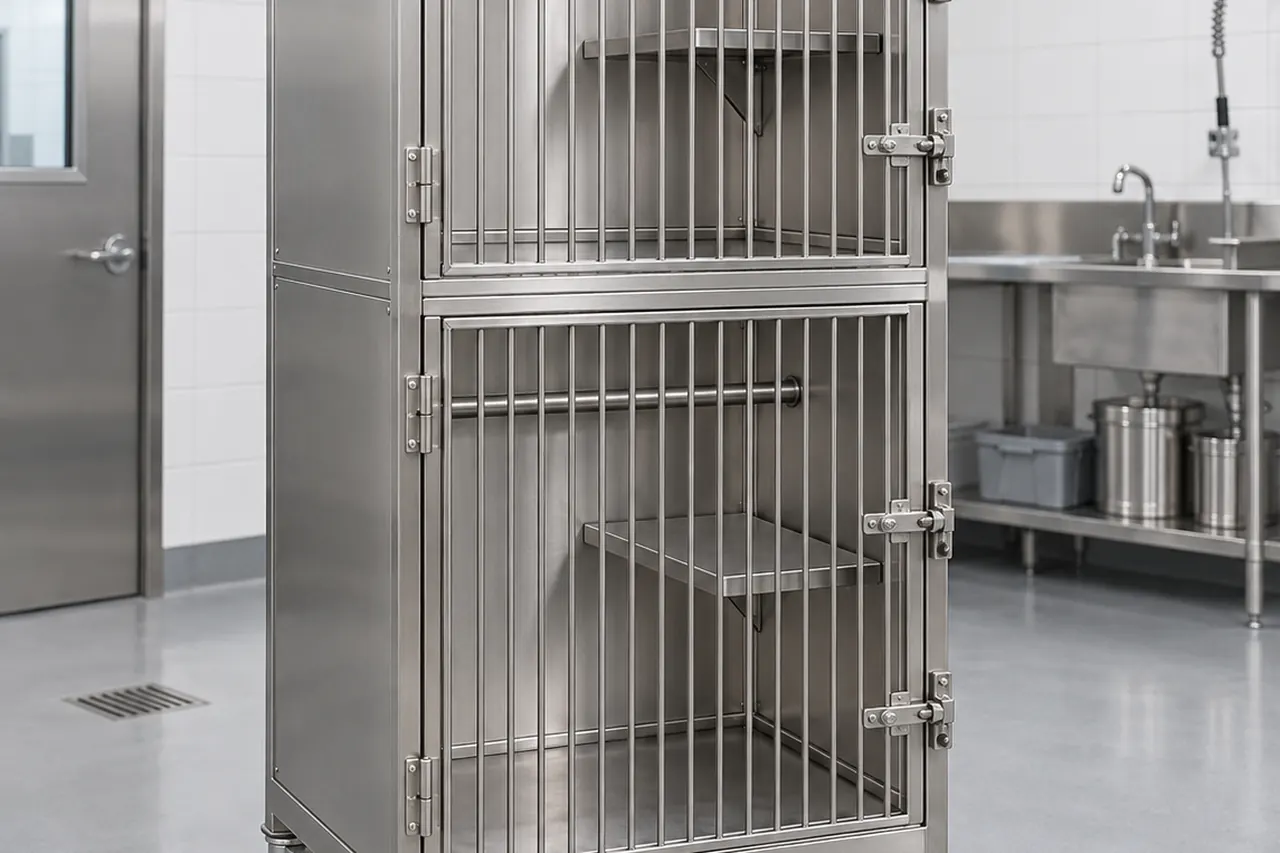 Two Tier Non Human Primate Housing Cage complete product overview