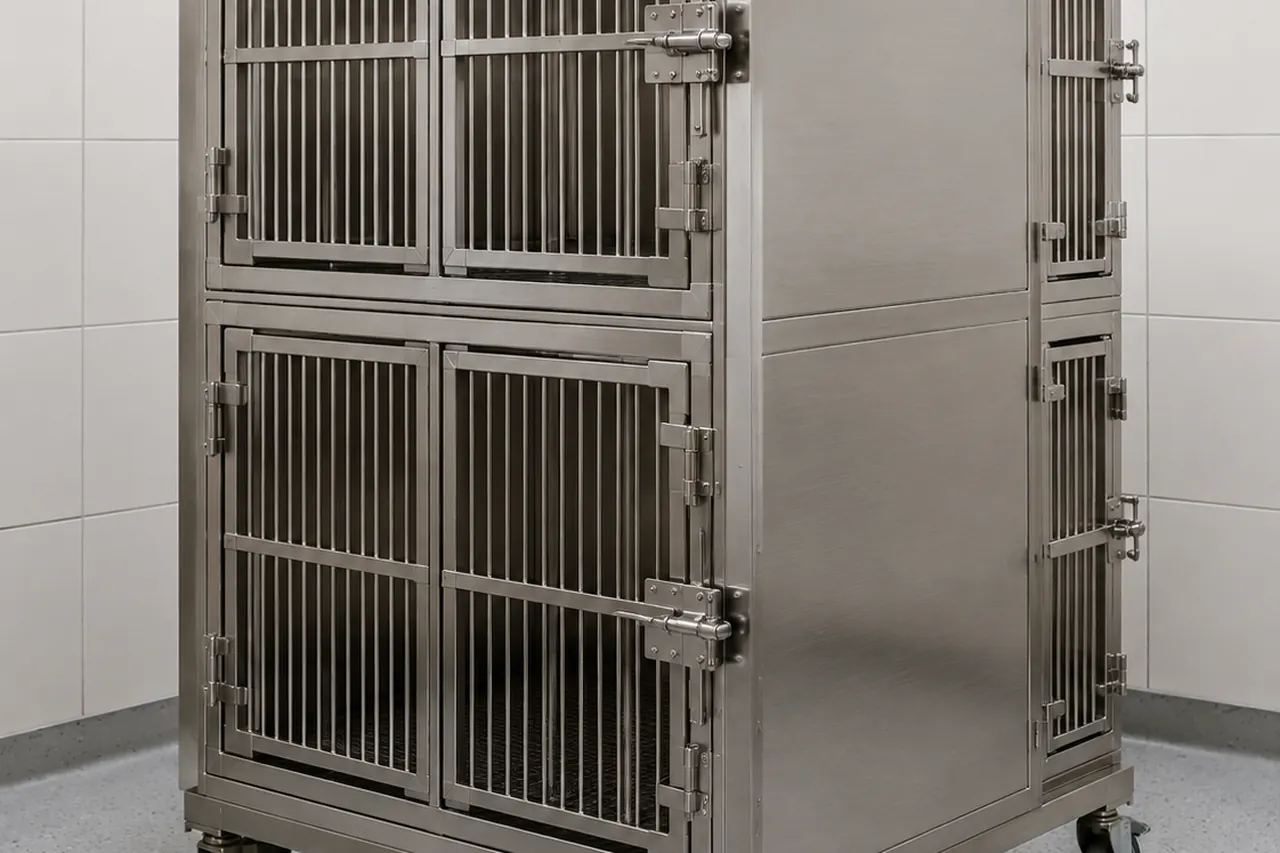 Two Tier Through Access Non Human Primate Housing Cage complete product overview